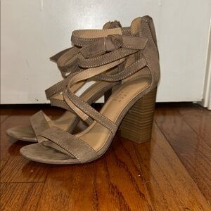 Women's Taupe Heeled Sandals